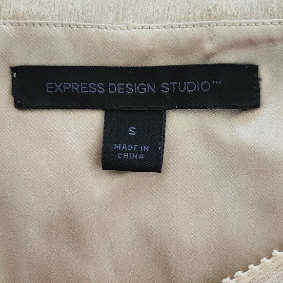 EXPRESS DESIGN STUDIO Shimmery Champaign Colored Fitted Cami - Picture 7 of 8